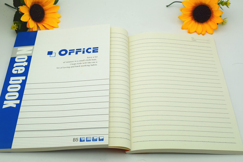 熱銷16K辦公筆記本B5120型辦公膠裝記事本卡鈔本文具用品銷售